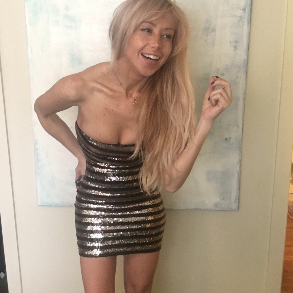 Tight sparkly party dress